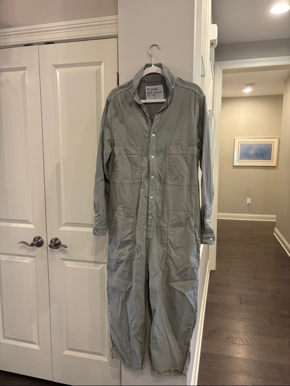 Frank & Eileen  Northern Ireland Utility Jumpsuit, Sz Large